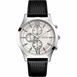 Men's Watch with Black Leather Strap
