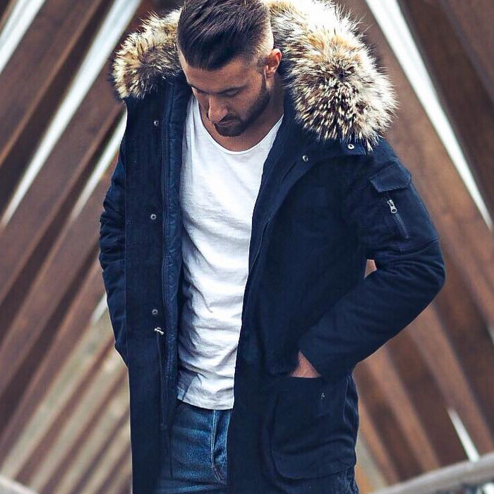 mens navy winter coat