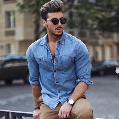 Men's Jeans Shirt + Sneakers | MEN'S VECTOR